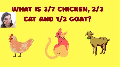 what is 3/7 chicken 2/3 cat and 2/4 goat